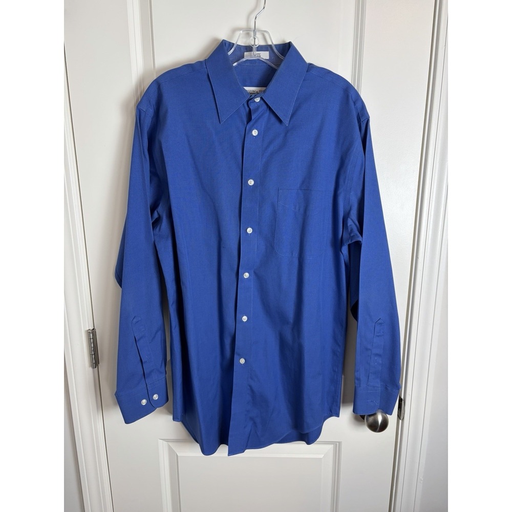 Joseph & Feiss International Non-Iron Men's Dress Shirt, Size 15 32/33 Blue